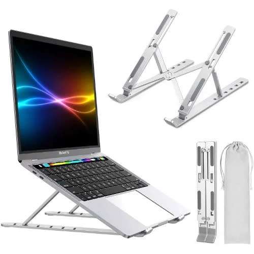 Aluminum Alloy Laptop / Tablet Cooling and Holding Bracket Stand with Free Storage Bag