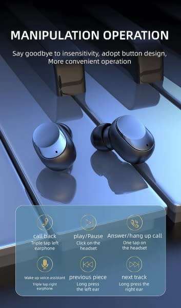 Brilliant  NT Y60 Wireless Fast Charging and Waterproof Bluetooth Earbuds