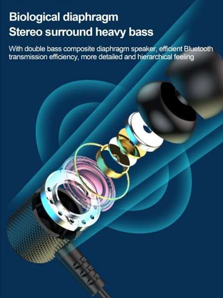 Brilliant Wireless Bluetooth Flexible and Magnetic  Sport or Leisure  Neckband Earphones