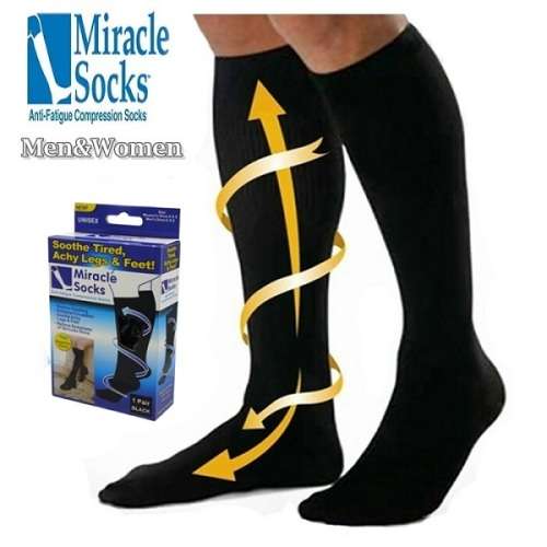 MIRACLE SOCKS  Pain Relief  , Swelling Reduction and Anti - Fatigue Compression Socks