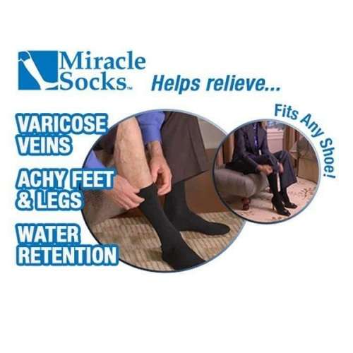 MIRACLE SOCKS  Pain Relief  , Swelling Reduction and Anti - Fatigue Compression Socks