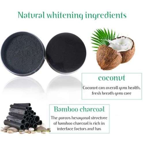 Deep Cleansing Activated Charcoal  and Coconut Teeth Whitening Powder and Deep stain Remover
