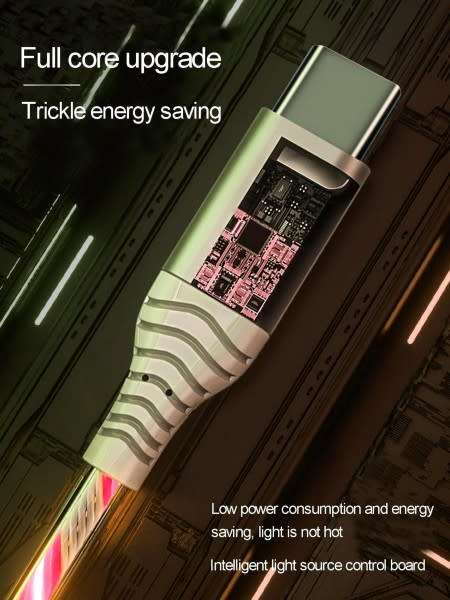 Amazing 1M Luminous ( High Charge Glow in the Dark ) Type-C Data and Streaming Fast Charger Cable