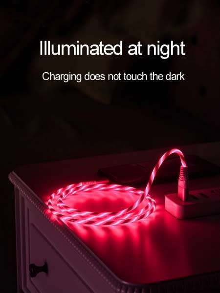 Amazing 1M Luminous ( High Charge Glow in the Dark ) Type-C Data and Streaming Fast Charger Cable