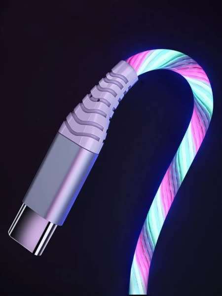 Amazing 1M Luminous ( High Charge Glow in the Dark ) Type-C Data and Streaming Fast Charger Cable