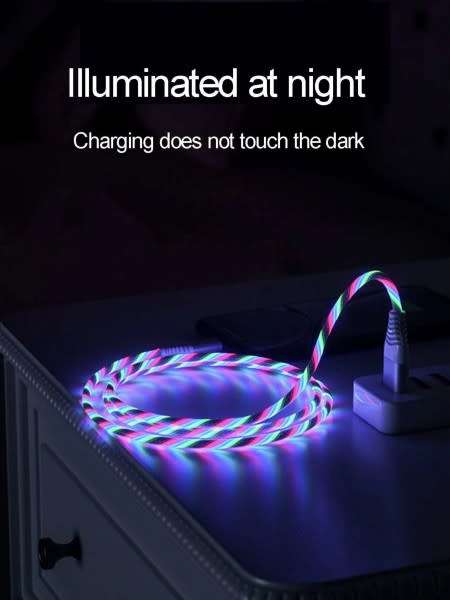 Amazing 1M Luminous ( High Charge Glow in the Dark ) Type-C Data and Streaming Fast Charger Cable