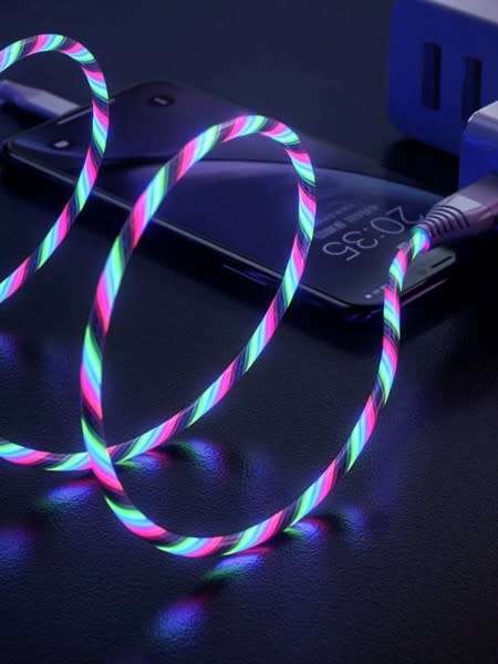 Amazing 1M Luminous ( High Charge Glow in the Dark ) Type-C Data and Streaming Fast Charger Cable