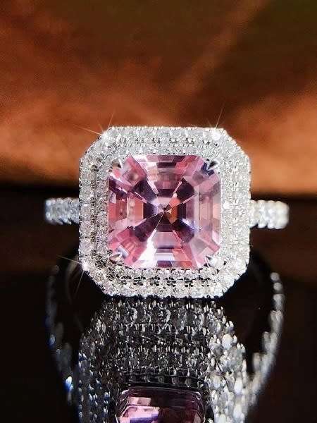Ladies Stunning Pink Sapphire Silver Filled Ring
