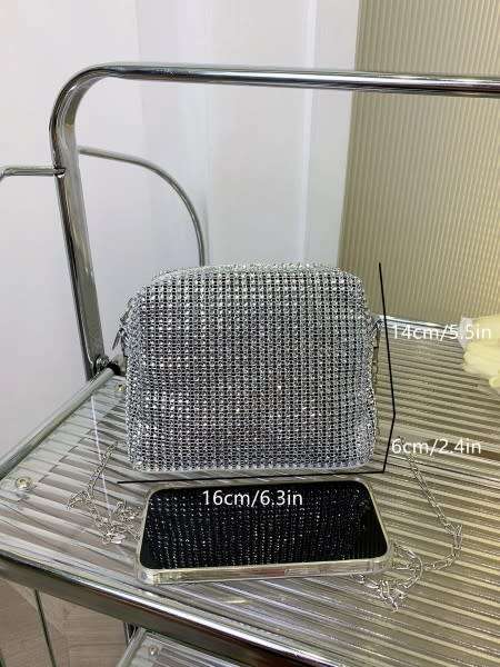 LADIES RHINESTONE ENCRUSTED CRYSTAL COUTURE BAG