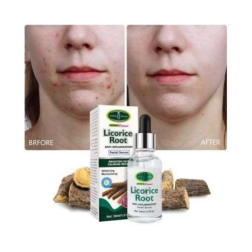 HERBAL EXTRACT Licorice Root  Anti - Inflammatory  Skin Repair Facial Serum