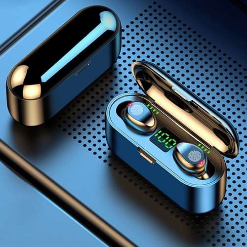 F9 TWS V5.2 Touch Control Wireless Bluetooth Headset with Charging Case & Digital Display