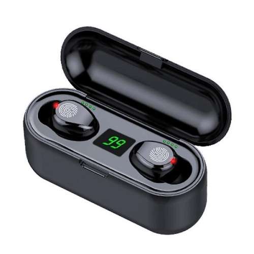 F9 TWS V5.2 Touch Control Wireless Bluetooth Headset with Charging Case & Digital Display