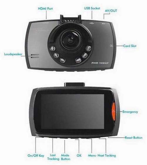 High Quality  Full HD  2.7`  TFT  1080p  Car  Dashcam  Camcorder