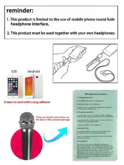 Mini Condenser Vlogging Microphone & Stand with Noise Reduction for Cellphone , Laptop or PC