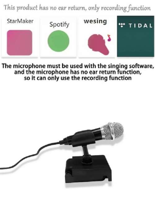 Mini Condenser Vlogging Microphone & Stand with Noise Reduction for Cellphone , Laptop or PC
