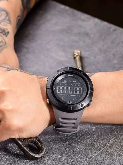 Mens Eyecatching & Rugged  TOMI  Ribbed Design Sport Watch
