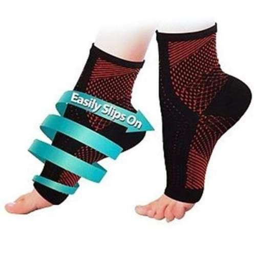 Total Vision Highly Effective Copper Anti-Fatigue & Chronic Pain Relief Foot Sleeves