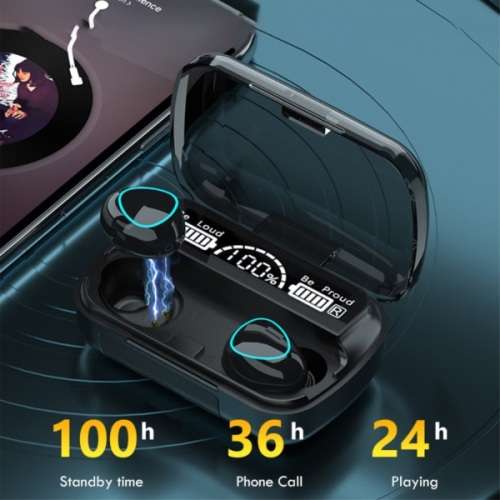 Brilliant Waterproof M10 True Wireless Bluetooth 5.1 Headset with 9D Stereo Sound