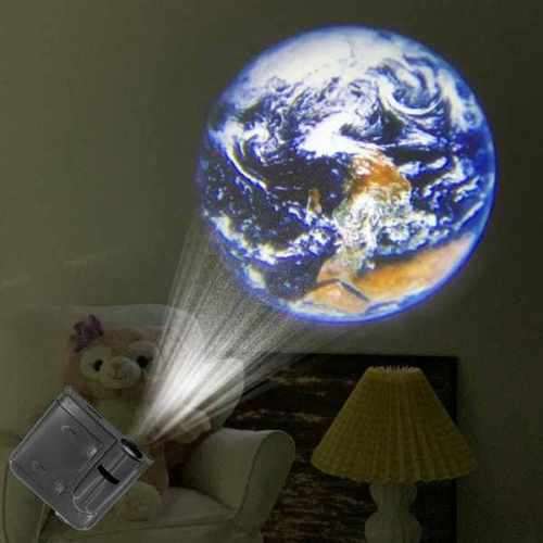 Incredible Earth , Moon , Planets & Galaxy Mini Projector Lamp with  16  Planetary Projector Cards