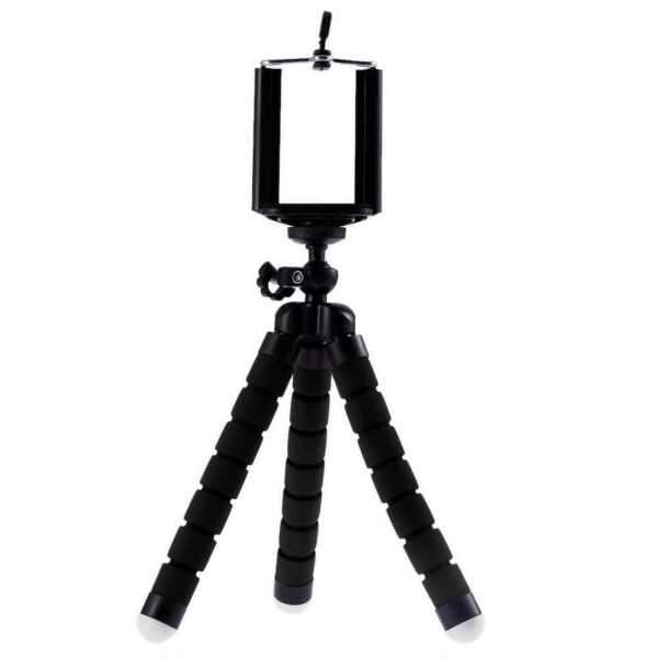 Flexible & Versatile Vlogging , Desktop or Outdoors Octopus Tripod with Cellphone Holder Bracket