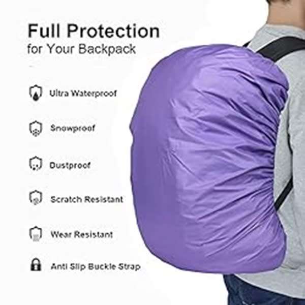 35L COLLAPSIBLE RAINPROOF / DUSTPROOF CAMPING OR HIKING BACKPACK COVER