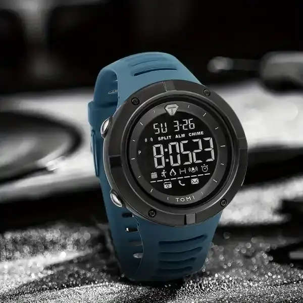 Mens Eyecatching & Rugged  TOMI  Ribbed Design Sport Watch