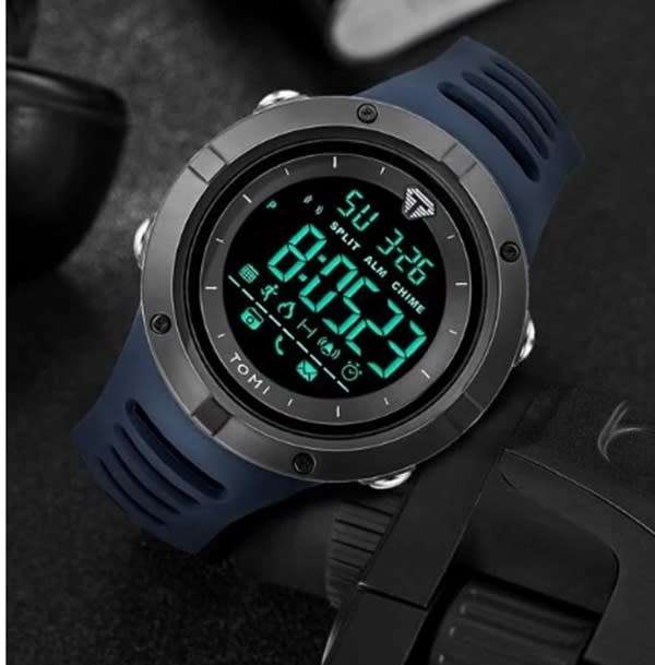 Mens Eyecatching & Rugged  TOMI  Ribbed Design Sport Watch