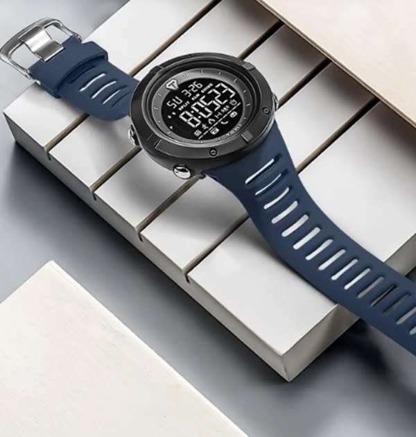 Mens Eyecatching & Rugged  TOMI  Ribbed Design Sport Watch