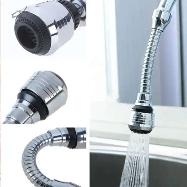 Sleek and Powerful Convenient Flexible Kitchen Faucet Adapter