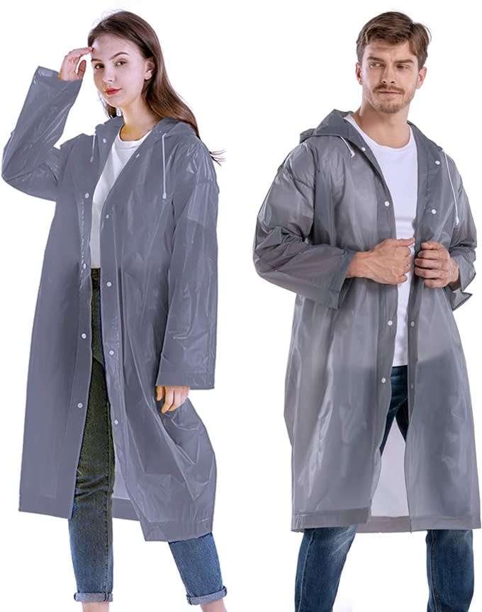 Unisex Adults High Quality EVA Thickened Waterproof & Windproof Hooded Raincoat
