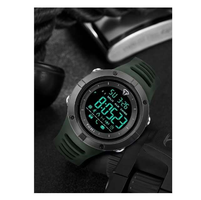 Mens Eyecatching & Rugged TOMI Cool Military Look Ribbed Design Sport Watch