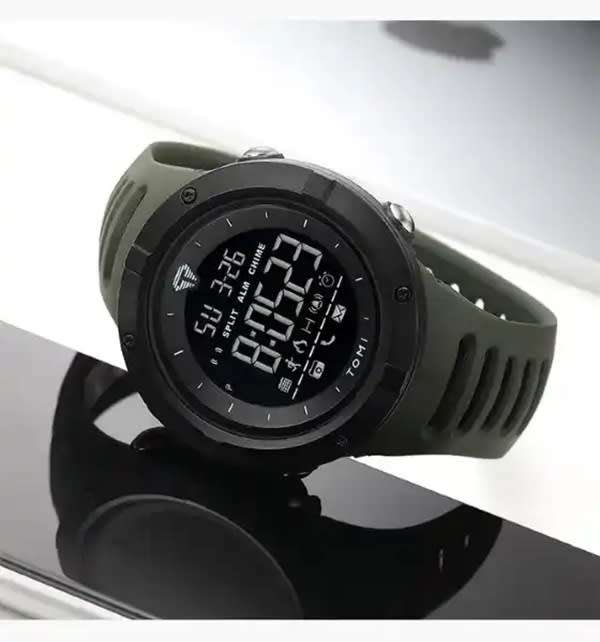 Mens Eyecatching & Rugged TOMI Cool Military Look Ribbed Design Sport Watch
