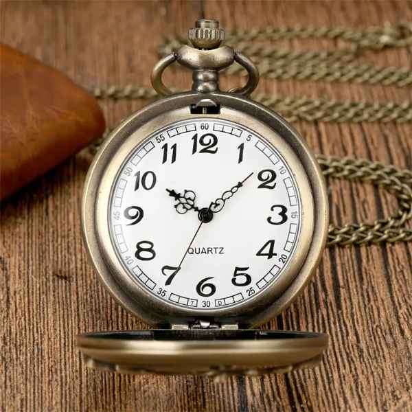 Classic Old School Vintage Rally Motorcycle Quartz Pocket Watch