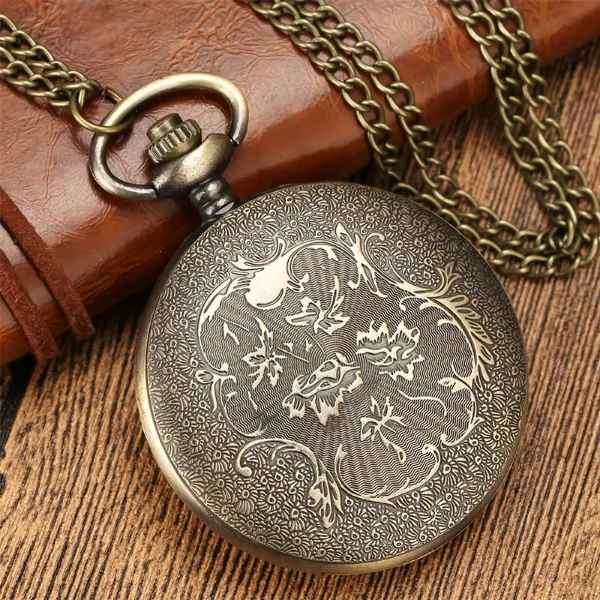 Classic Old School Vintage Rally Motorcycle Quartz Pocket Watch