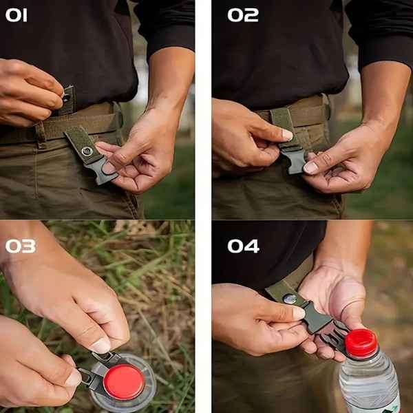 Hiking Bottle Strap Buckle Holder with Clip