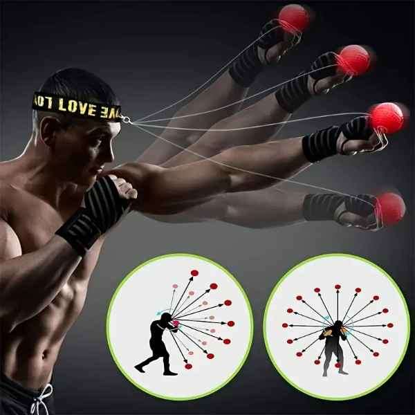 Boxing Headband Ball Precision , Eye Co-ordination & Reflex Training & Workout Equipment