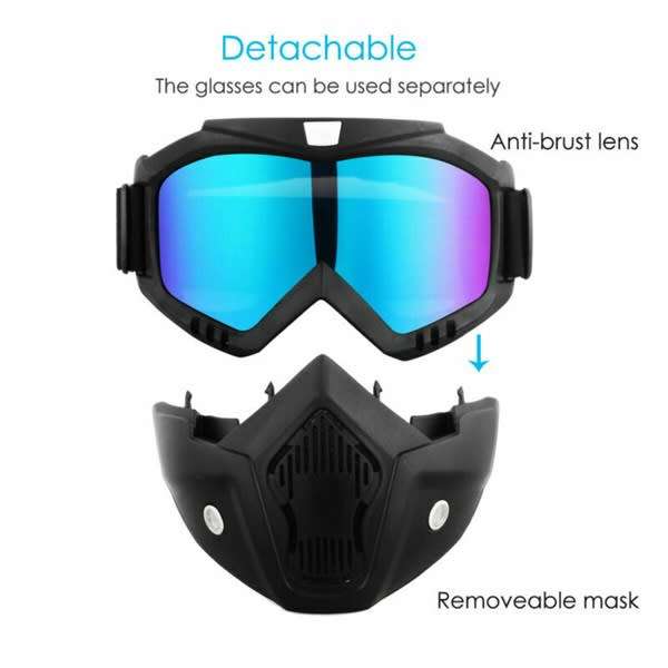 Detachable Motorcross , Paintball , ATV , Softball Tactical Outdoor Sports Mask