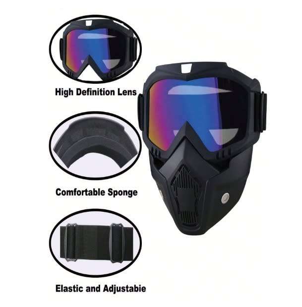 Detachable Motorcross , Paintball , ATV , Softball Tactical Outdoor Sports Mask