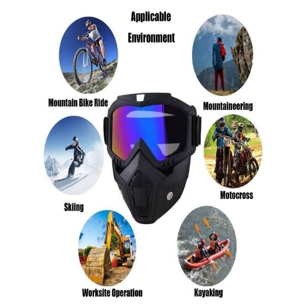 Detachable Motorcross , Paintball , ATV , Softball Tactical Outdoor Sports Mask