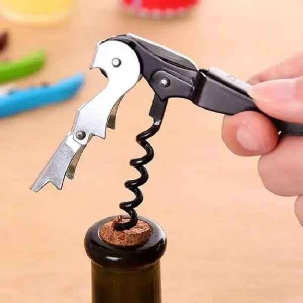 Heavy Duty Double Lever Wine Bottle Waiter`s Corkscrew Opener