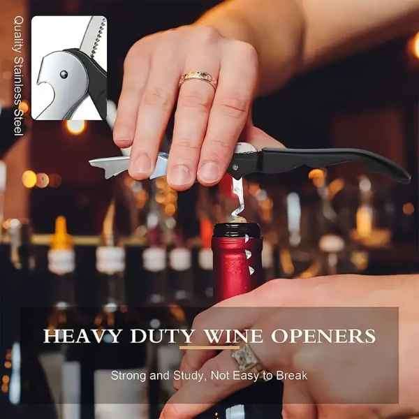 Heavy Duty Double Lever Wine Bottle Waiter`s Corkscrew Opener