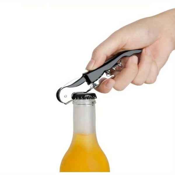 Heavy Duty Double Lever Wine Bottle Waiter`s Corkscrew Opener