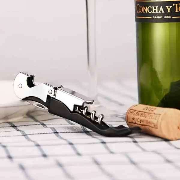Heavy Duty Double Lever Wine Bottle Waiter`s Corkscrew Opener