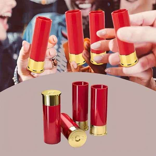 Stunning 12 Gauge Shotgun Shells Shot Glasses  ( Set of 4 )