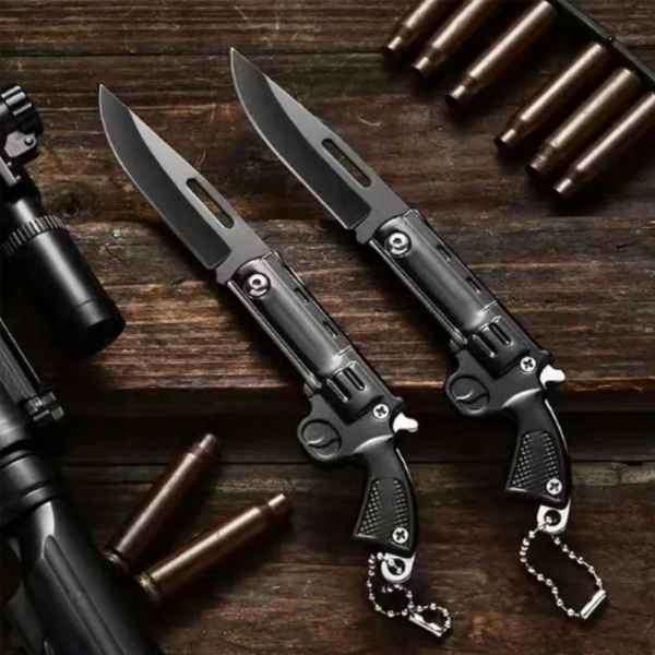Brilliant Pistol Shaped Cold Steel Versatile Pocket Self Defense Knife