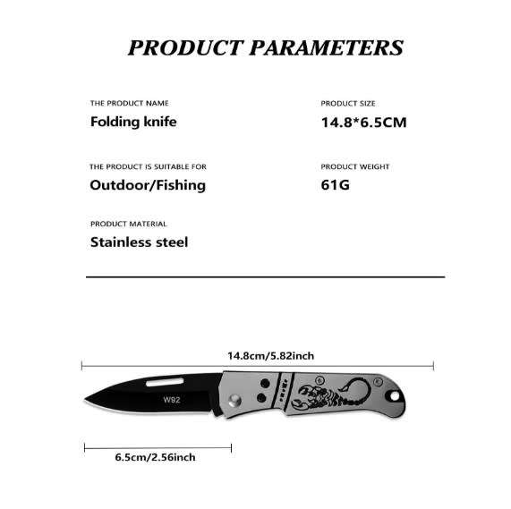 Scorpion Military Cold Steel Versatile Self Defence , Camping or General Outdoors Pocket Knife