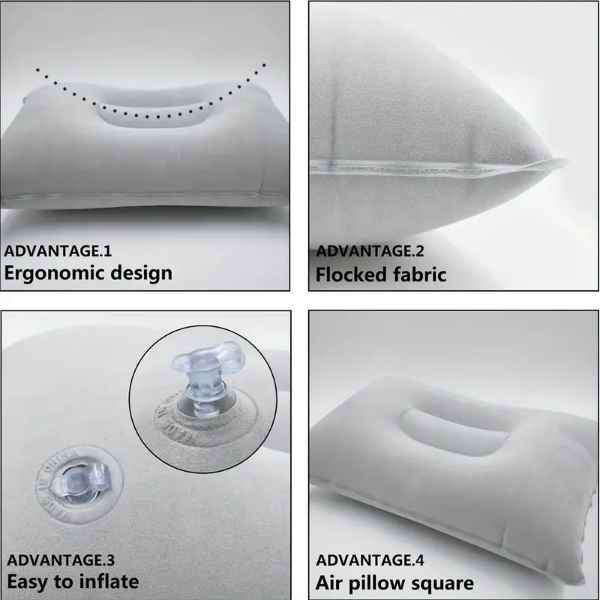 High Quality Lumbar & Neck Inflatable Travel Pillow