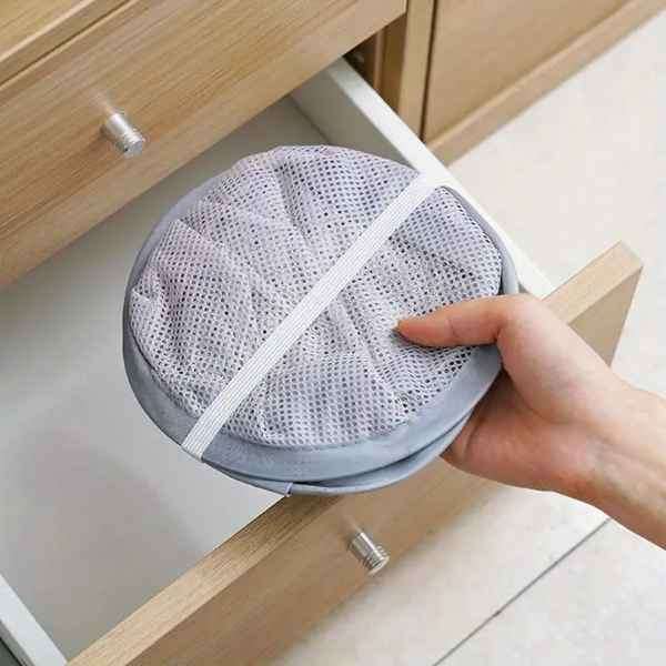 Mesh Stretch Pop Up Laundry Basket with Bathroom Tile Hook