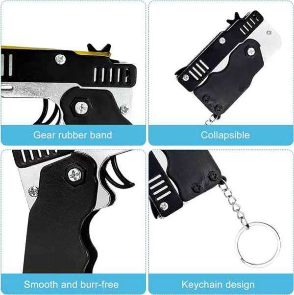 Super Exciting & Entertaining Rubber Band Shooter Gun for Adults & Kids