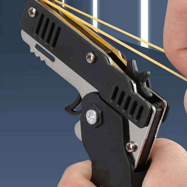 Super Exciting & Entertaining Rubber Band Shooter Gun for Adults & Kids
